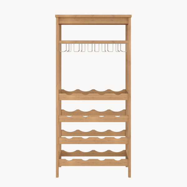 Vinreol Fillby 100x47x29 cm Bambus Natur [en.casa]