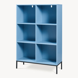 Bogreol Colwyn 120x80x30 cm Blå [en.casa]