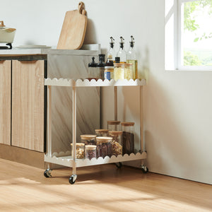 Serveringsvogn Bolmanralu 60x61x31 cm Grå [en.casa]