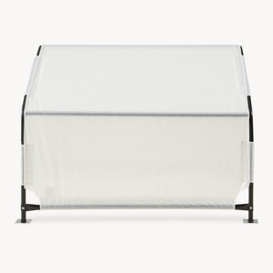 Udendørs hundetelt Valevali 122x122x90 cm Sort/Hvid [en.casa]