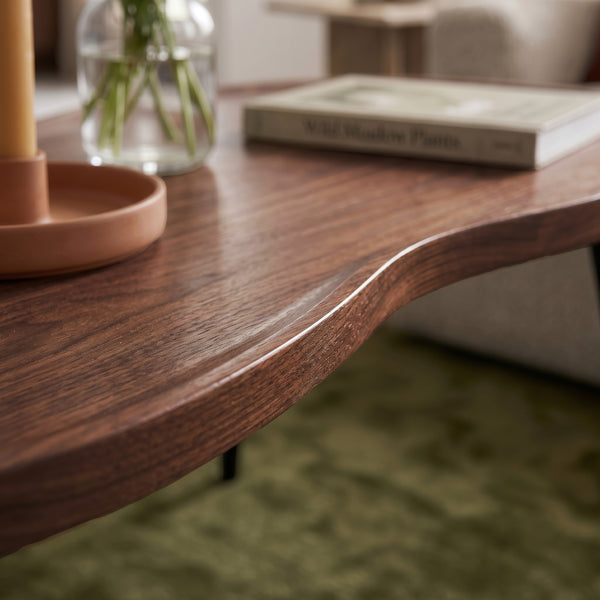 Sofabord Ken 100 x 60 x 47 cm valnødslook [en.casa]