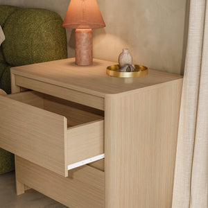Natbord Takranmaa 2 stk. sæt 54x60x40 cm Eg-look [en.casa]