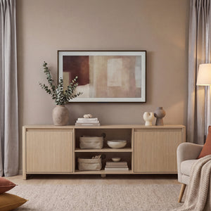 TV-skab Takranmaa 150x40x50 cm egetræslook [en.casa]
