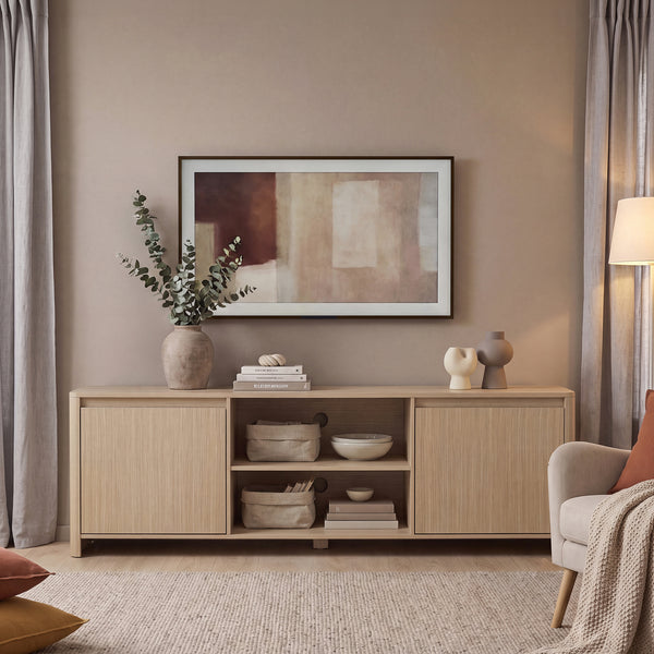 TV-skab Takranmaa 150x40x50 cm egetræslook [en.casa]
