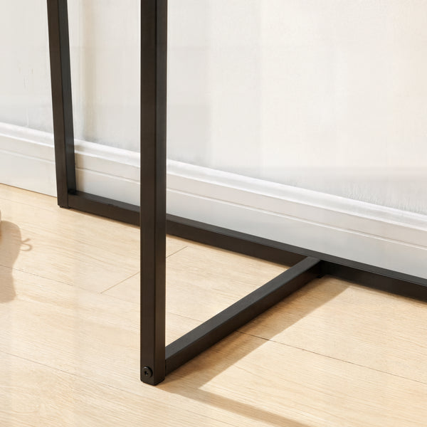 Garderobestativ Norjad 160x80x41 cm Metal Sort [en.casa]