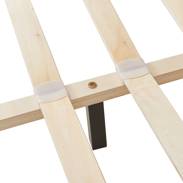 Kunstlæderseng Albacete 160x200cm sort Corium