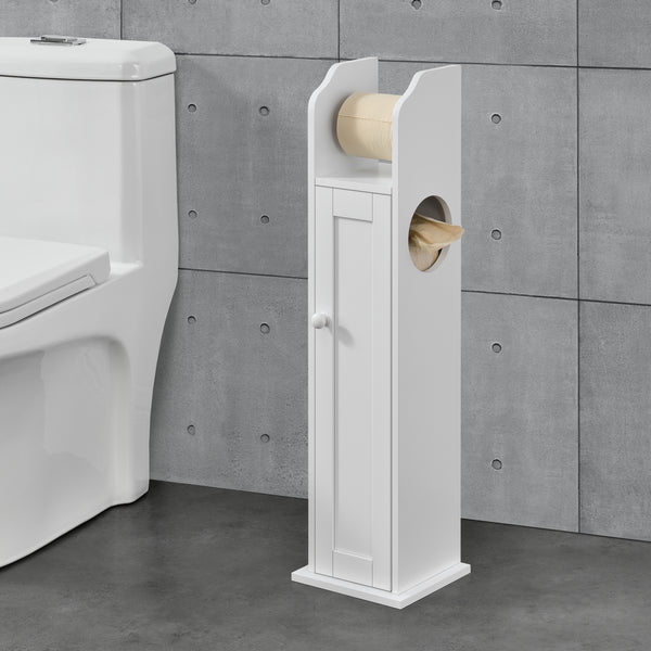 [en.casa]® badeværelsesskab - Toiletpapirholder - 78x20x18cm - hvid - MDF
