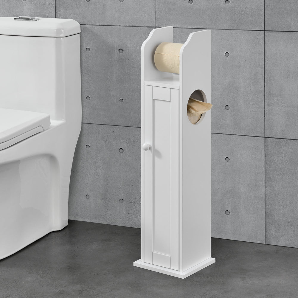 Toiletrulleholder Falkenberg 78x20x18 cm Badeværelsesskab med hylde Hvid en.casa - premiumXL
