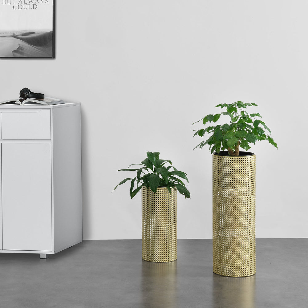 Blomsterstander Lüttich 2 stk. Sort/Guldfarvet en.casa - premiumXL