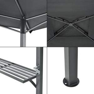Grillpavillon Parga 250x241x151cm mørkegrå en.casa