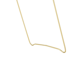 Dekorativ stige med metalkurve metal messing 107x27x55cm en.casa