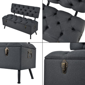 Kiste Malmöhus 110x48x75cm mørkegrå [en.casa].
