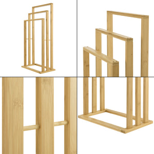 Bambus håndklædestang Rana 40x24x82 cm [en.casa].