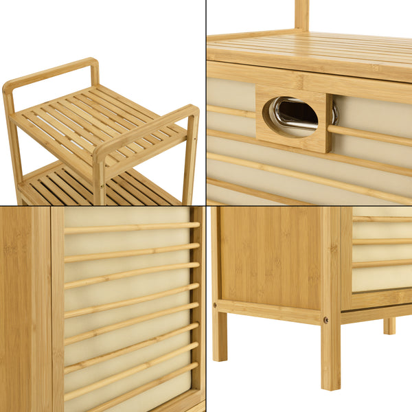 Vasketøjsstativ i bambus Rendalen 40x30x95 cm [en.casa].