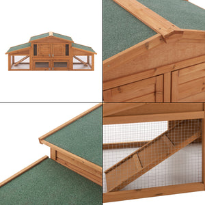 Kaninbur Schmitten 72x180x62cm i grantræ [en.casa].