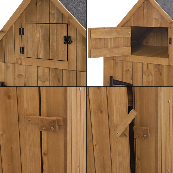 Værktøjsskab Ottrott 179x77x54cm Brændeopbevaring Brændereol [en.casa].