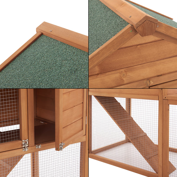 Kaninbur Kelkheim 110x160x61cm grantræ [en.casa].