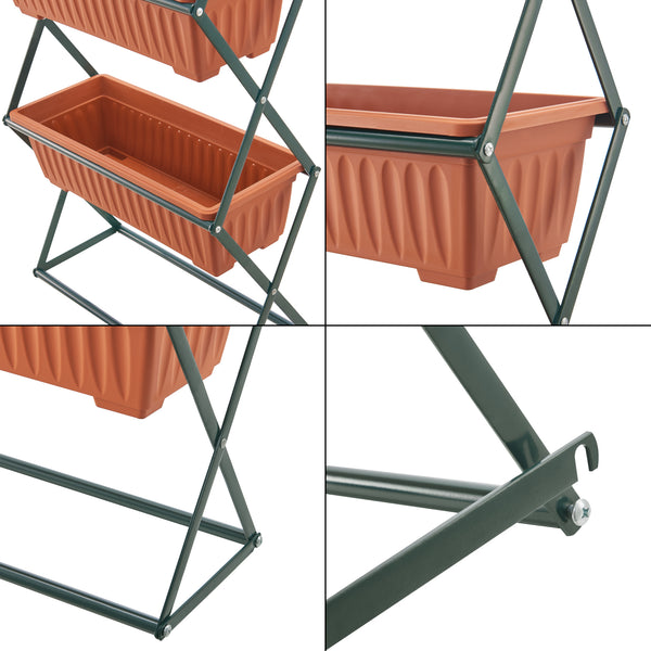 Lodret seng Veenendaal 51x21x125 cm 4-etagers [en.casa].