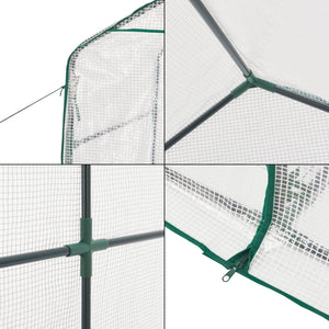 Drivhus Oosterhout med hylder 120x186x190cm Transparent [en.casa].