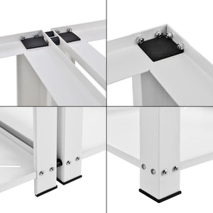 Vaskemaskine sokkel 2-fold Cremlingen 150 kg Hvid [en.casa]