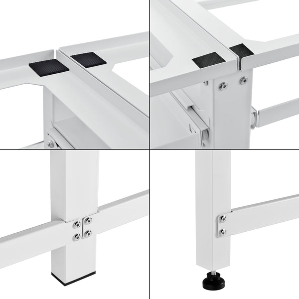 Vaskemaskine sokkel 2-fold Bothel med hylder 150 kg Hvid [en.casa]