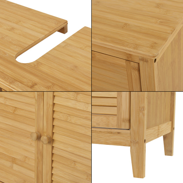Bambus håndvask underskab Värmdö 60x67x30cm [en.casa].