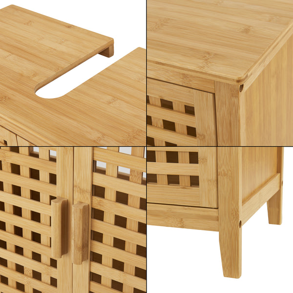 Vaskeunderskab Ingmarsö 60x67x30 cm bambus [en.casa].