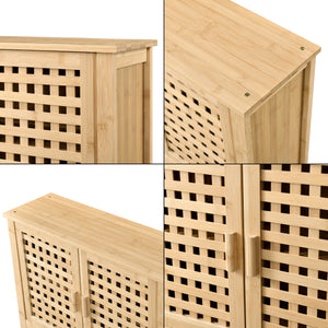 Badeværelsesskab Borlänge vægskab bambus 66 x 62 x 20 cm [en.casa].