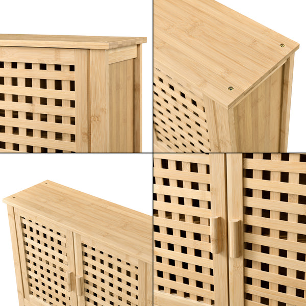 Badeværelsesskab Borlänge vægskab bambus 66 x 62 x 20 cm [en.casa].