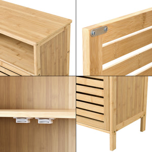 Badeværelsesskab i bambus Eslöv 81x65,5x31 cm [en.casa].