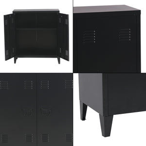 Metalskab Oripää 90x80x33 cm sort [en.casa].