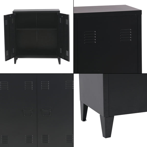 Metalskab Oripää 90x80x33 cm sort [en.casa].