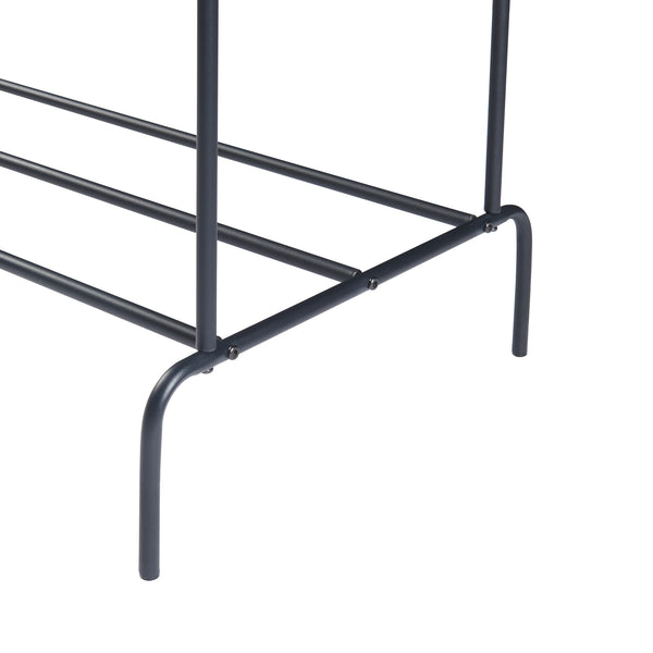 Knagerække Bramming med to knagerækker 147 x 116 x 54 cm sort [en.casa]