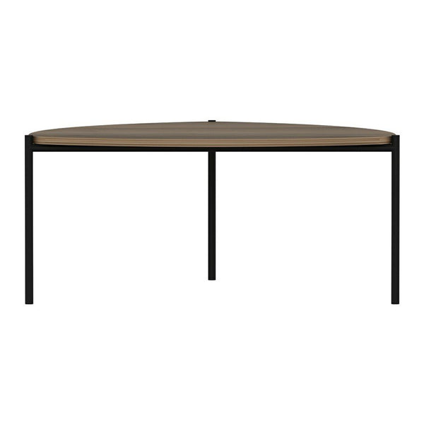 Gladsaxe sofabord 40x90x89 cm valnøddelook/sort [en.casa]