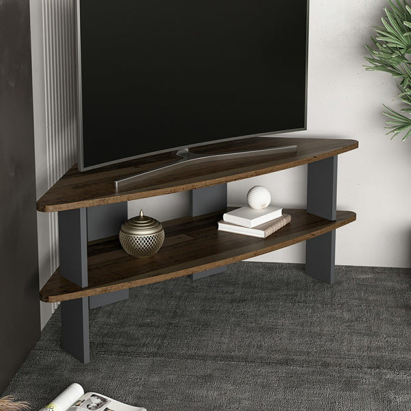 Fredensborg TV-skab 45x116x40 cm gammelt trælook / antracit [en.casa].