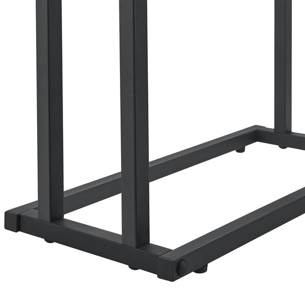 Håndklædestang med 2 stænger 78 x 48 x 24 cm sort [en.casa].