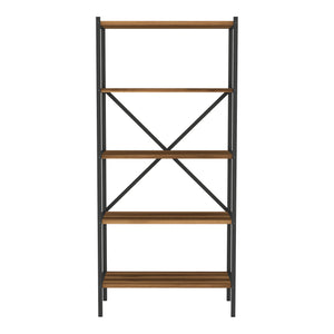 Køkkenhylde Tomelilla 160x66x34 cm valnød/antracit [en.casa]