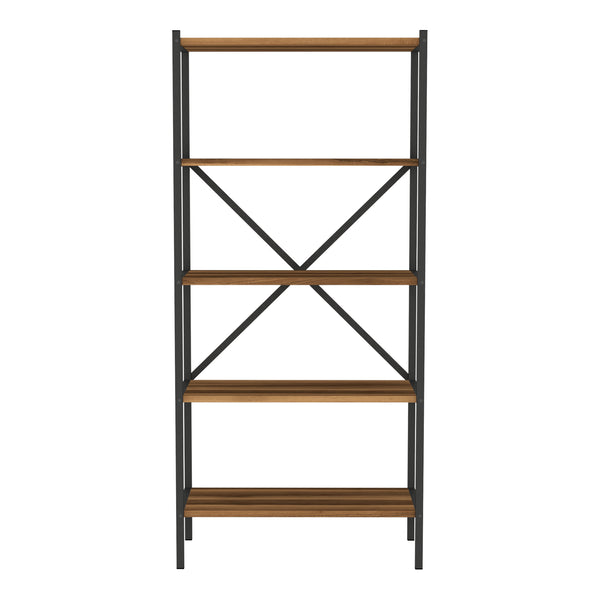 Køkkenhylde Tomelilla 160x66x34 cm valnød/antracit [en.casa]