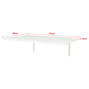 Klepp foldbart vægbord 72x45cm hvid [en.casa].