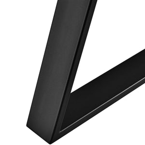 Lyngby bordstel sæt af 2 stål 72x55cm sort [en.casa]