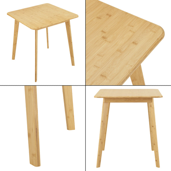 Närpes spisebord til 2 personer bambus 75x70x70 cm [en.casa].