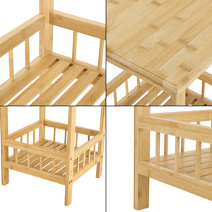 Stående hylde Pyhäjärvi bambus 79x33x33 cm natur [en.casa].