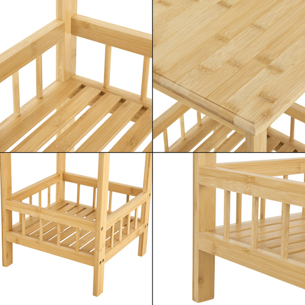 Stående hylde Pyhäjärvi bambus 79x33x33 cm natur [en.casa].