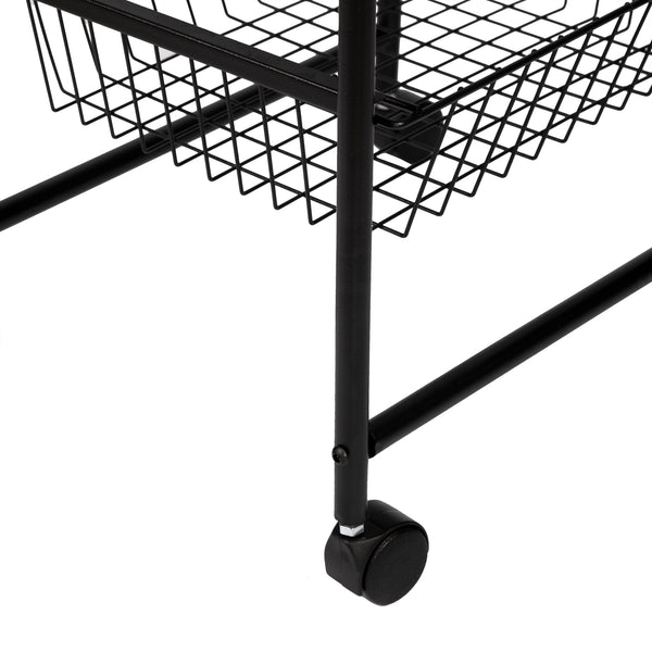Køkkenvogn Rudbjerg metal sort [en.casa].