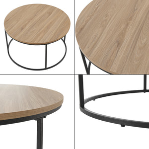 Sofabord Kuhmoinen 45xØ80 cm sort [en.casa].