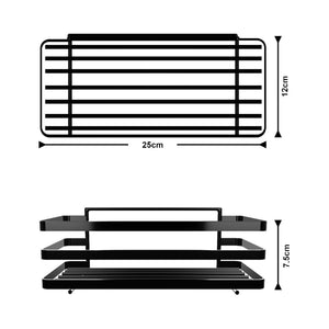 Brusehylde uden boring Pertunmaa 2 stk. sæt 25x12x7,5cm Sort [en.casa]