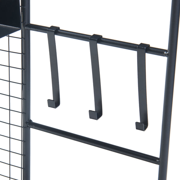 Væggitter Westre 70x60x11cm metal sort [en.casa].