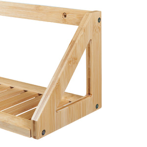 Væghylde sæt Gjerdrum sæt af 2 43x15x15cm bambus [en.casa].