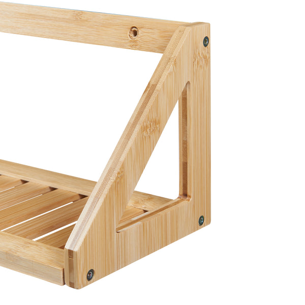 Væghylde sæt Gjerdrum sæt af 2 43x15x15cm bambus [en.casa].