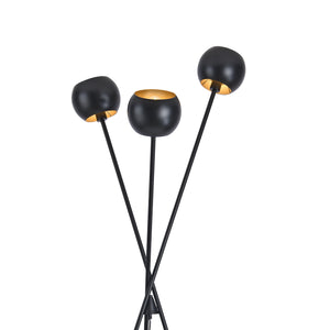 Gulvlampe Nykvarn 3-lys metal sort [lux.pro].